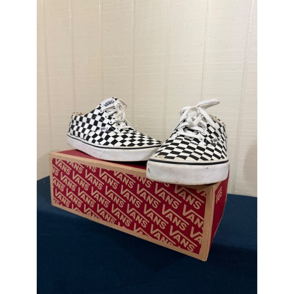 Vans Authentic Checkerboard Black White Low Top Sneakers Womens 11
